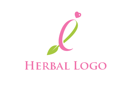 pink cancer ribbon attached to a sprout with a heart logo