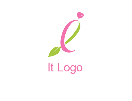 pink cancer ribbon attached to a sprout with a heart logo