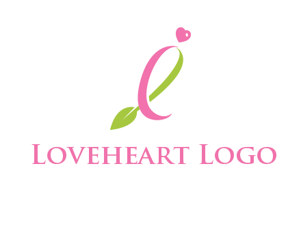pink cancer ribbon attached to a sprout with a heart logo
