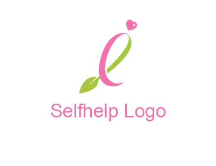 pink cancer ribbon attached to a sprout with a heart logo