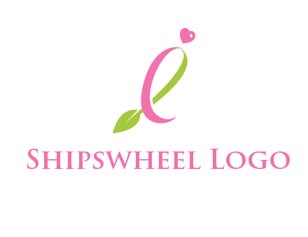 pink cancer ribbon attached to a sprout with a heart logo