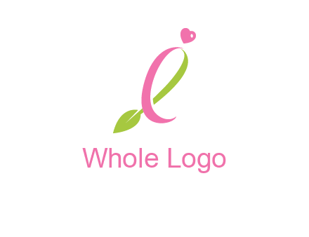 pink cancer ribbon attached to a sprout with a heart logo