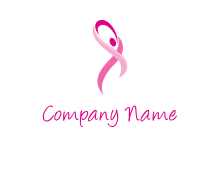 pink cancer ribbon logo