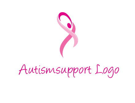 pink cancer ribbon logo