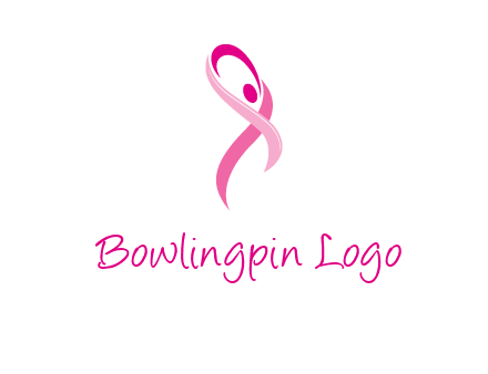 pink cancer ribbon logo