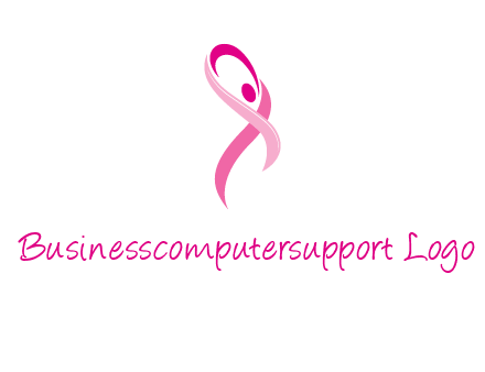 pink cancer ribbon logo