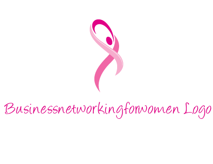 pink cancer ribbon logo