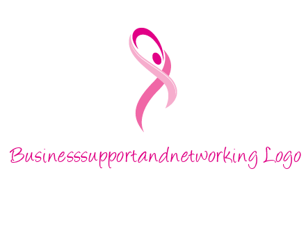 pink cancer ribbon logo
