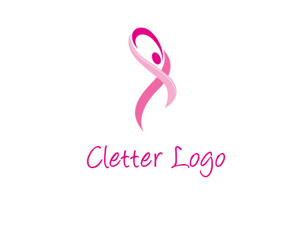 pink cancer ribbon logo