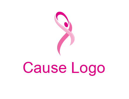 pink cancer ribbon logo