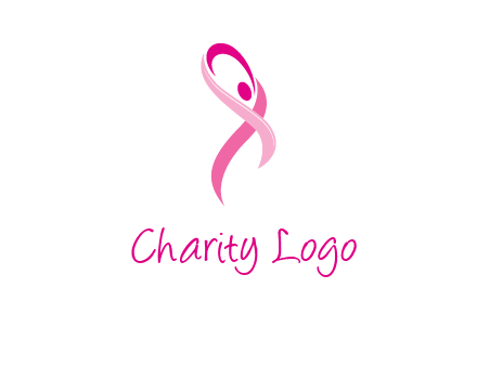 pink cancer ribbon logo