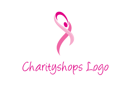 pink cancer ribbon logo