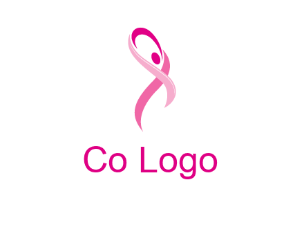 pink cancer ribbon logo