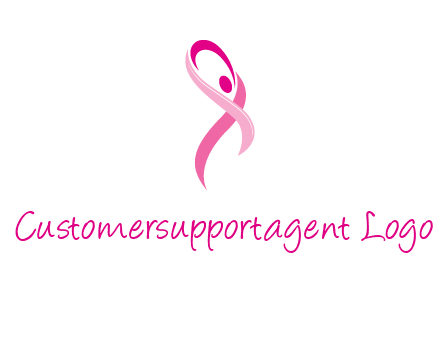 pink cancer ribbon logo