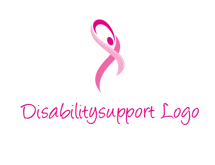 pink cancer ribbon logo