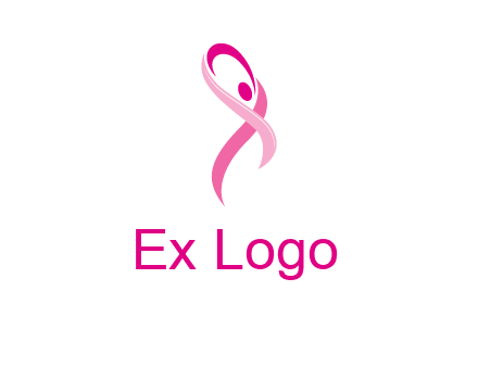 pink cancer ribbon logo