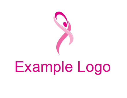 pink cancer ribbon logo
