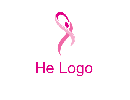 pink cancer ribbon logo
