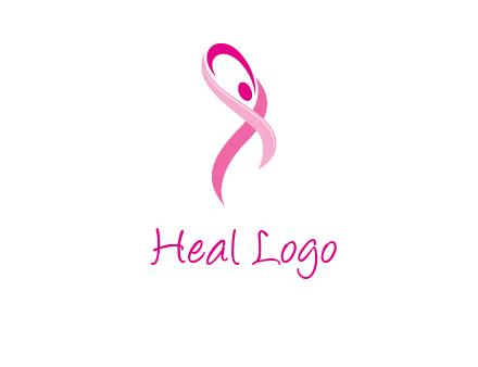 pink cancer ribbon logo