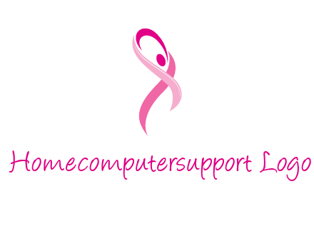 pink cancer ribbon logo