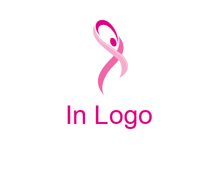 pink cancer ribbon logo