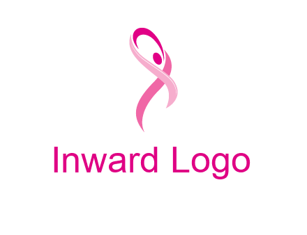 pink cancer ribbon logo