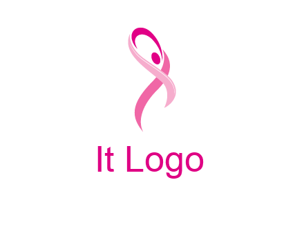 pink cancer ribbon logo
