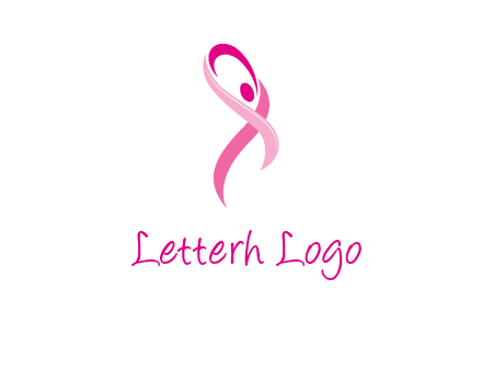 pink cancer ribbon logo