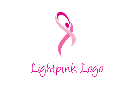 pink cancer ribbon logo