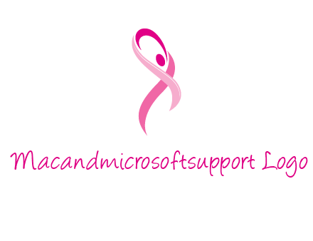 pink cancer ribbon logo