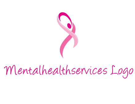 pink cancer ribbon logo