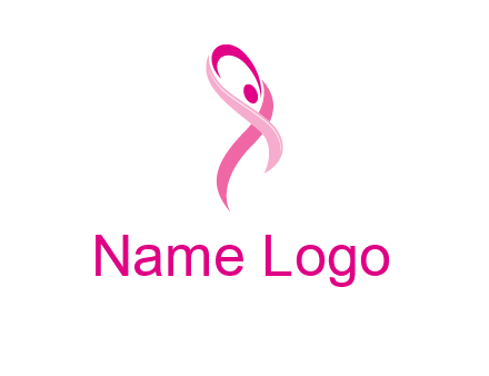 pink cancer ribbon logo