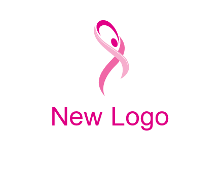 pink cancer ribbon logo
