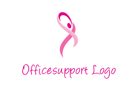 pink cancer ribbon logo