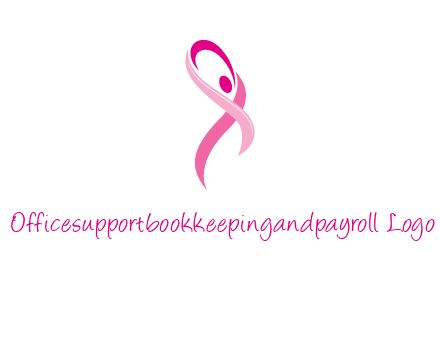 pink cancer ribbon logo