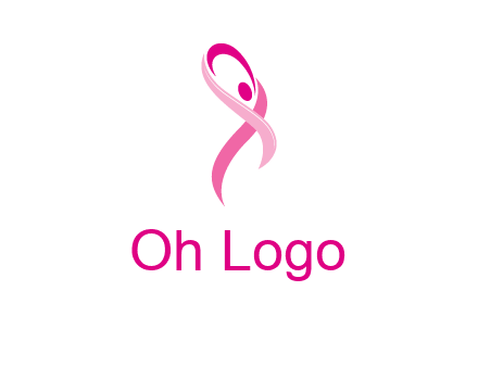 pink cancer ribbon logo