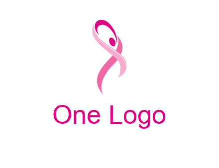 pink cancer ribbon logo