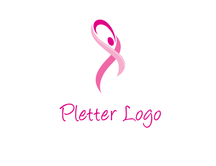 pink cancer ribbon logo
