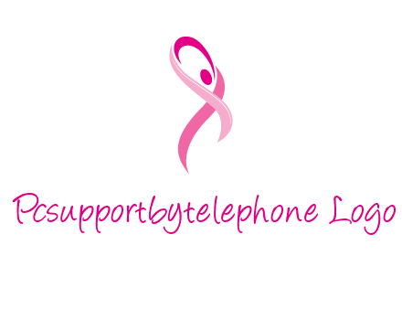 pink cancer ribbon logo