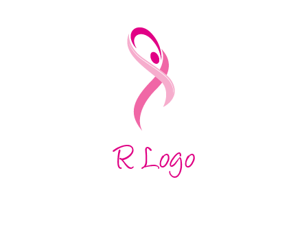 pink cancer ribbon logo