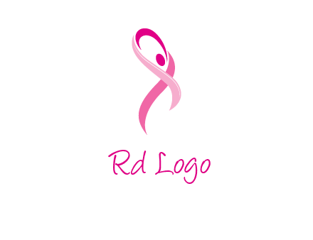 pink cancer ribbon logo