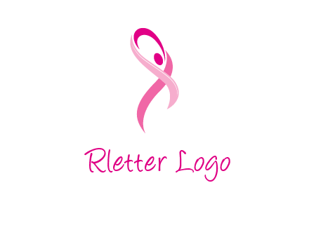 pink cancer ribbon logo