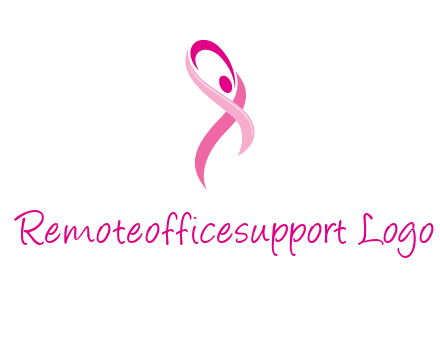 pink cancer ribbon logo