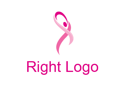 pink cancer ribbon logo