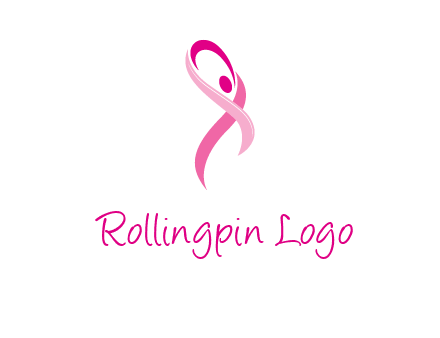 pink cancer ribbon logo