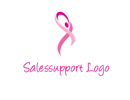 pink cancer ribbon logo