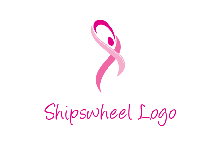pink cancer ribbon logo