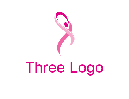 pink cancer ribbon logo