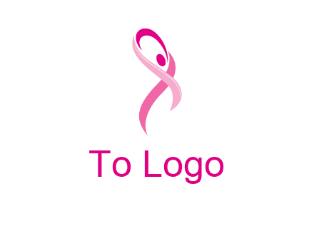 pink cancer ribbon logo