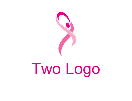pink cancer ribbon logo